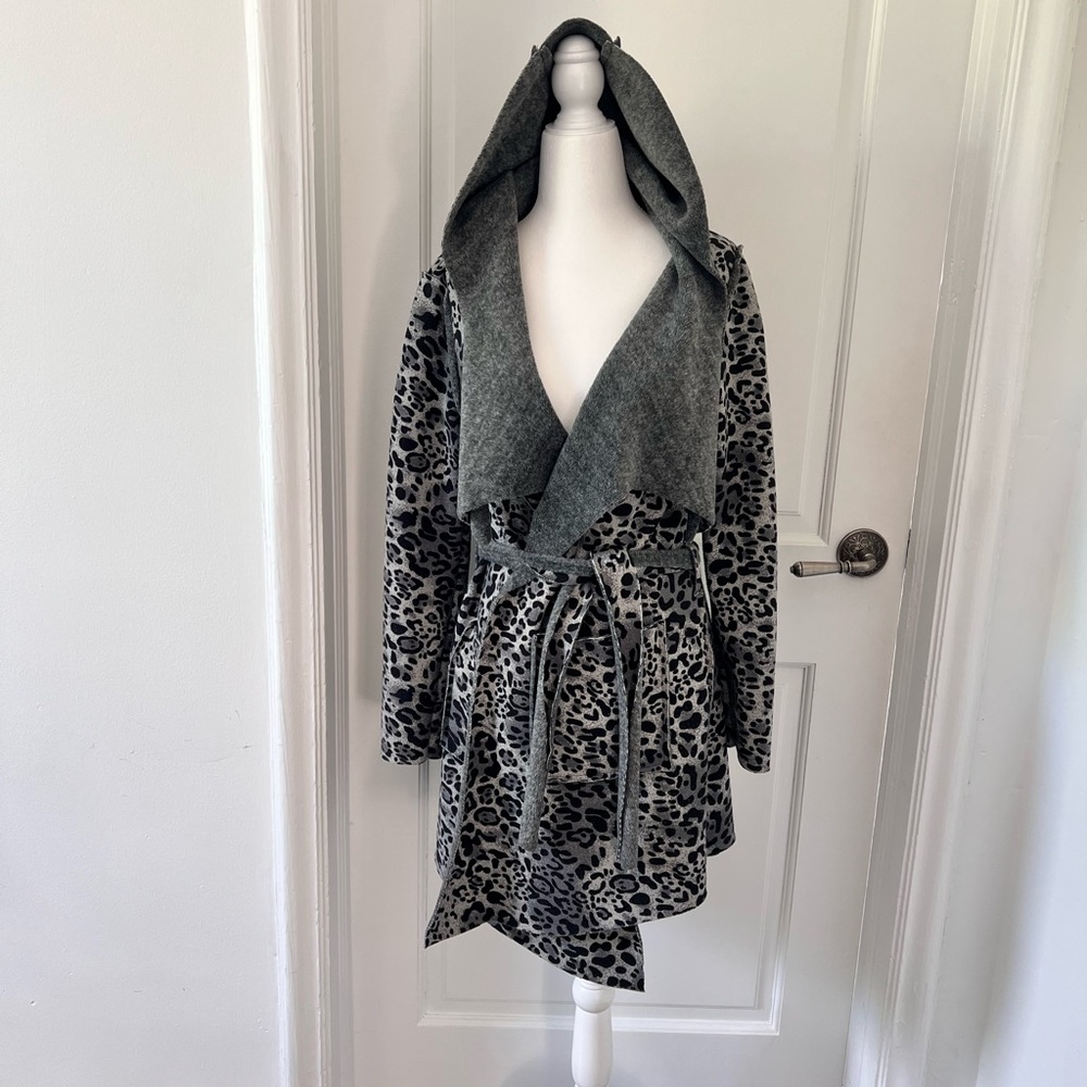 MaxMara Gray Leopard Print Women's Cardigan